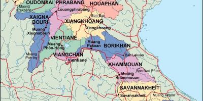 Laos poliitiline kaart