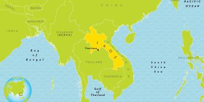 Laos asukoha kohta world map