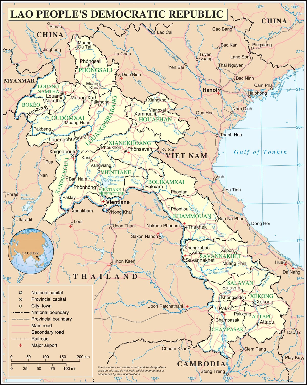Kaart laos tee