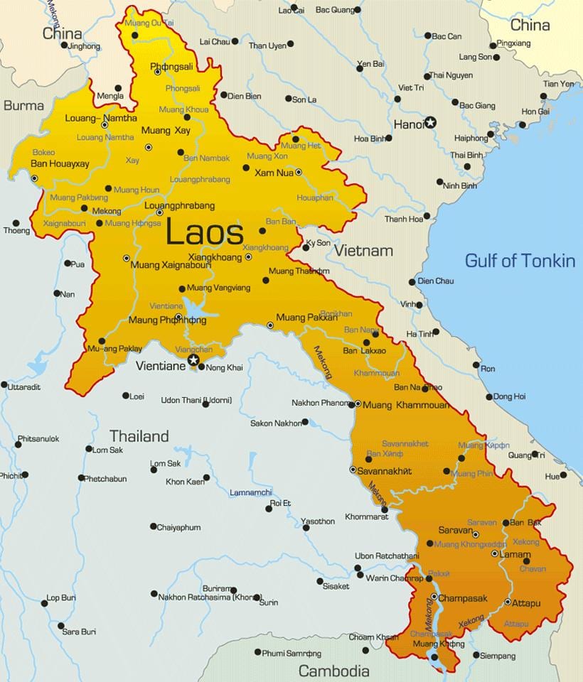 Kaart sepon laos