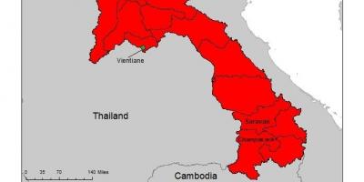Kaart laos malaaria 