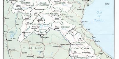 Kaart laos reisi