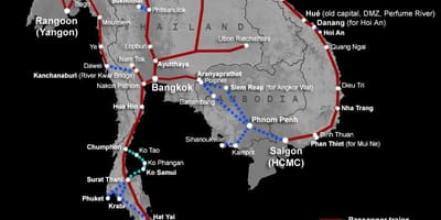 Laos raudtee kaart