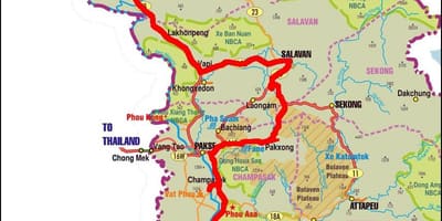 Kaart savannakhet laos